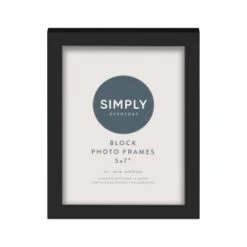 Simply Everyday 5 X 7" Block Frames 3pk - Black -Home Accessories Store 290764 3pk simply everyday block frames 5x7 black 3