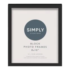 Simply Everyday 8 X 10" Block Frames 3pk - Black -Home Accessories Store 290765 3pk simply everyday block frames 8x10 black 3