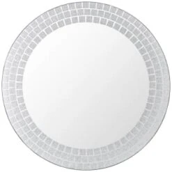 B&M Round Glitter Mirror - Silver