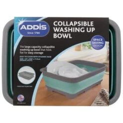 Addis Collapsible Washing Up Bowl - Aqua & Grey -Home Accessories Store 332198 addis collapsible washing up bowl grey and aqua