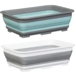 Addis Collapsible Washing Up Bowl - Aqua & Grey -Home Accessories Store 332198 addis collapsible washing up bowl grey and aqua 4