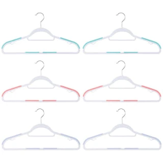 B&M Addis Non-Slip Hangers 6pk - Multi Colour 4 B&M Addis Non-Slip Hangers 6pk - Multi Colour - Image 2