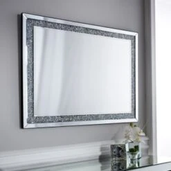 B&M Crushed Jewel Mirror - Silver
