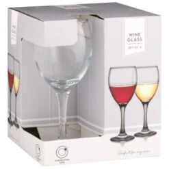B&M Wine Glasses 4pk -Home Accessories Store 338802 set of 4 wine glasses