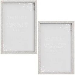 B&M Glitter Photo Frames 4 X 6" 2pk -Home Accessories Store 343242 glitter photo grame 2pk 2
