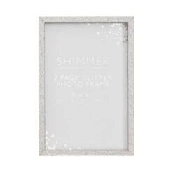 B&M Glitter Photo Frames 4 X 6" 2pk -Home Accessories Store 343242 glitter photo grame 2pk 3