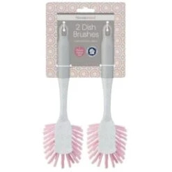 B&M Dish Brushes 2pk - Blush -Home Accessories Store 345628 2 printed dish brushes blush 3