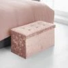B&M Storage Ottoman - Blush -Home Accessories Store 346037 velvet look ottoman blush