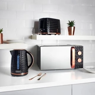 Goodmans Textured 2 Slice Toaster - Black & Rose Gold 8 Goodmans Textured 2 Slice Toaster - Black & Rose Gold - Image 6
