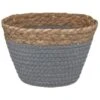 B&M Mini Cotton Wicker Basket - Grey 1 B&M Mini Cotton Wicker Basket - Grey -Home Accessories Store 355715 mini straw and cotton rope string basket grey