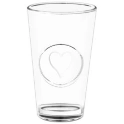 B&M Heart Glasses 4pk -Home Accessories Store 356238 set of 4 hert embossed glasses 2