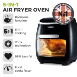 Tower 5-in-1 Air Fryer Oven 11L 33 Tower 5-in-1 Air Fryer Oven 11L -Home Accessories Store 357961 tower 5 in 1 air fryer oven 11l 12