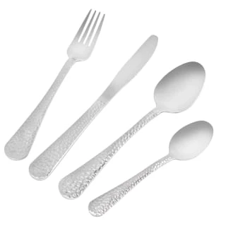 B&M Cambridge Hammered Cutlery Set 16pc 3 B&M Cambridge Hammered Cutlery Set 16pc