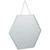 B&M Hanging Hexagon Mirror - Silver -Home Accessories Store 366209 silver hex mirror