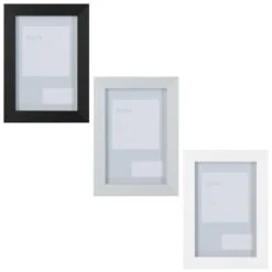 B&M Block Photo Frame 4 X 6" 2pk - Grey -Home Accessories Store 367045 2pk block photo frame 4x6 main