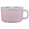 B&M Herringbone Embossed Soup Mug - Blush -Home Accessories Store 369068 herringbone emboss soup mug blush