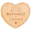 B&M Heart Bamboo Chopping Board With Slogan -Home Accessories Store 369140 heart bamboo chopping board with slogan