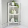 Maine 3 Tier Corner Shelving - White 2 Maine 3 Tier Corner Shelving - White -Home Accessories Store 369723 maine 3 tier corner shelf white