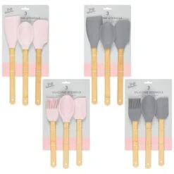 B&M Betty Winters Silicone Utensils 3pk - Grey -Home Accessories Store 369971 369972 3pk betty winters silicone utensils main