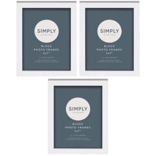 Simply Everyday 5 X 7" Block Frames 3pk - White 3 Simply Everyday 5 X 7" Block Frames 3pk - White