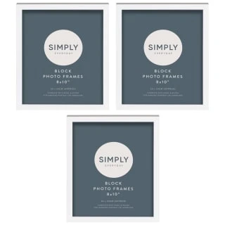 Simply Everyday 8 X 10" Block Frames 3pk - White 3 Simply Everyday 8 X 10" Block Frames 3pk - White