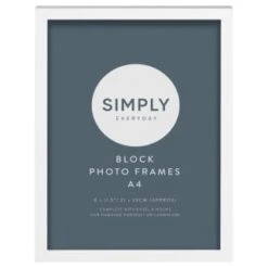 Simply Everyday A4 Block Frames 3pk - White -Home Accessories Store 370281 3pk simply everyday block frame a4 2