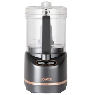 Tower Compact Food Processor 400ml - Grey & Rose Gold 5 Tower Compact Food Processor 400ml - Grey & Rose Gold - Image 3