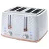 Goodmans Diamond 4 Slice Toaster - White & Rose Gold -Home Accessories Store 371982 goodmans diamond white rose gold 4 slice toaster 2