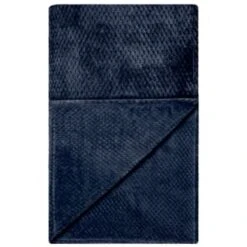 B&M Waffle Faux Fur Throw - Navy -Home Accessories Store 372950 waffle faux fur throw navy