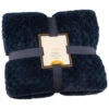B&M Waffle Faux Fur Throw - Navy 1 B&M Waffle Faux Fur Throw - Navy -Home Accessories Store 372950 waffle faux fur throw navy 4