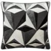 Jenson Geo Velvet Cushion - Grey 1 Jenson Geo Velvet Cushion - Grey -Home Accessories Store 373032 jenson geo velvet cushion black