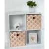 B&M Metallic Storage Cubes 2pk - Blush -Home Accessories Store 374344 2pk blush metallic storage cubes