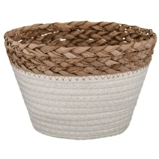 B&M Mini Cotton Wicker Basket - Cream 3 B&M Mini Cotton Wicker Basket - Cream
