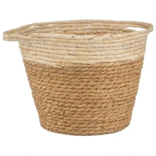 B&M Two Tone Wicker Basket - Cream 3 B&M Two Tone Wicker Basket - Cream