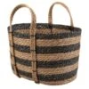 B&M Striped Wicker Basket - Black & Natural -Home Accessories Store 374390 stripe wicker basket