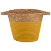 B&M Small Two Tone Wicker Basket - Ochre 2 B&M Small Two Tone Wicker Basket - Ochre -Home Accessories Store 374395 small ochre two tone basket