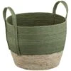 B&M Natural Wicker Basket - Green 2 B&M Natural Wicker Basket - Green -Home Accessories Store 374427 khaki and natural wicker basket