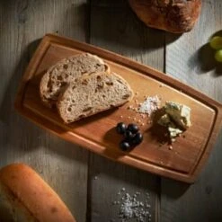 B&M Acacia Wooden Serve Board -Home Accessories Store 375104 acacia wooden serve board with ridge