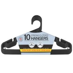 B&M Jumbo Hangers 10pk - Black 8 B&M Jumbo Hangers 10pk - Black -Home Accessories Store 376555 10pk strong clothes hangers blacks 2