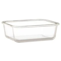 B&M Rectangular Glass Food Containers With Bamboo Lids 2pk -Home Accessories Store 376824 2pk regular glass food container2 2