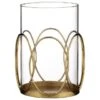 B&M Glass Candle Holder - Gold -Home Accessories Store 376919 candle holder gold