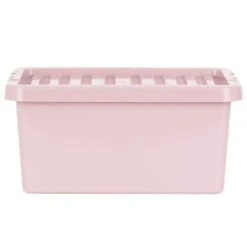 B&M Storage Box With Lid 11L - Dusty Pink -Home Accessories Store 377033 11l storage box dusty pink