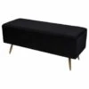 B&M Ottoman With Legs - Black 1 B&M Ottoman With Legs - Black -Home Accessories Store 378066 black ottoman with legs