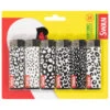 Swan Lighter 6pk - Black And White Print -Home Accessories Store 379098 6pk swan electric lighters