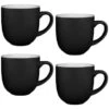 Simply Everyday Gloss Mugs 4pk - Black -Home Accessories Store 380121 4pk simply everyday mugs black 3