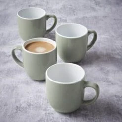 Simply Everyday Gloss Mugs 4pk - Sage -Home Accessories Store 380123 4pk simply everyday mugs sage