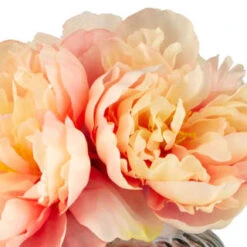 B&M Peony In Ribbed Glass Vase -Home Accessories Store 380201 peony in ribbed glass vase 2