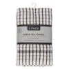 B&M Check Tea Towels - Black 3pk -Home Accessories Store 380307 3pk check tea towels black