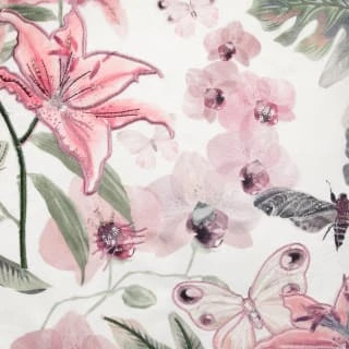 Embroidered Fleur Blush Cushion 4 Embroidered Fleur Blush Cushion - Image 2