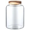 B&M Homestead Large Airtight Glass Jar With Acacia Lid -Home Accessories Store 380521 airtight glass jar large
